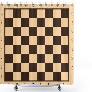 Personality  Beige And Brown Chessboard Shower Curtains