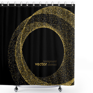 Personality  Gold Glitter Background. Shower Curtains