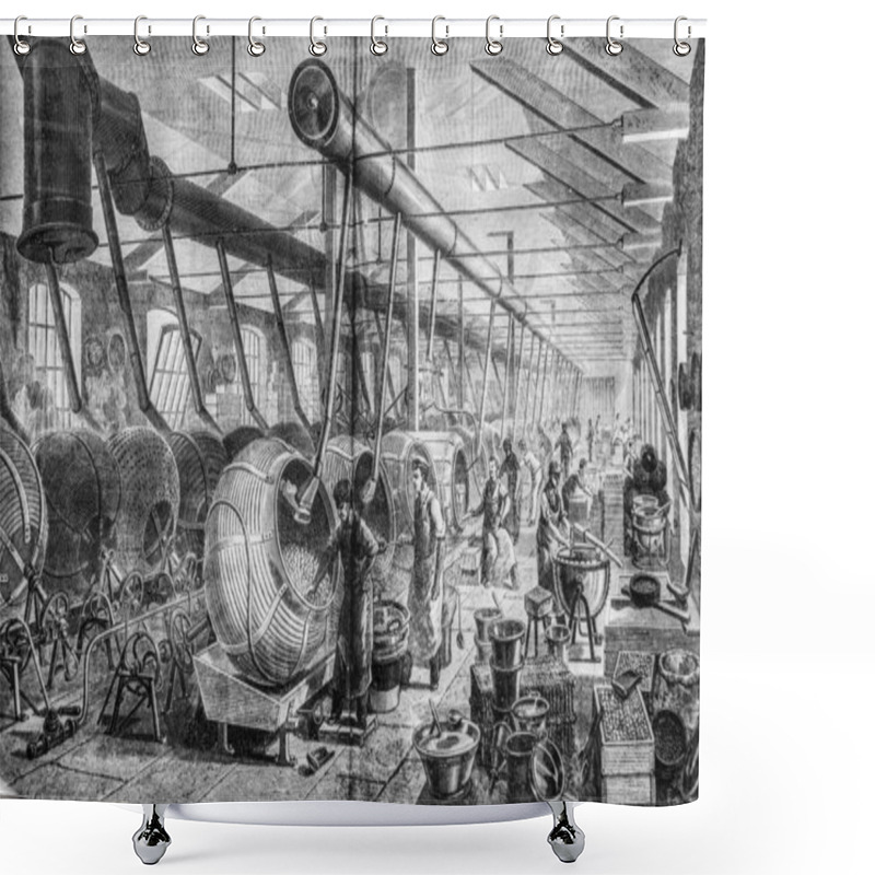Personality  Establishments Jacquin Dammarie Les Lys, Candy Factory, Chestnut Chestnuts ,, The Big Factories Of Turgan, Hatier Edition 1888 Shower Curtains