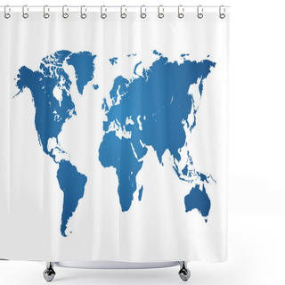 Personality  World Map Shower Curtains