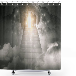Personality  The Hand Of God And Stairway To Travel To The Gates Of Heaven An Shower Curtains