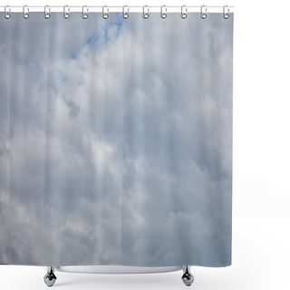 Personality  Dark Sky With White Clouds And Copy Space Shower Curtains