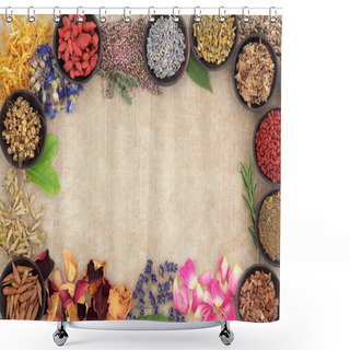 Personality  Witches Herbs Shower Curtains