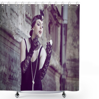 Personality  Retro Woman 1920s - 1930s Shower Curtains