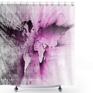 Personality  Futuristic Technology Shower Curtains