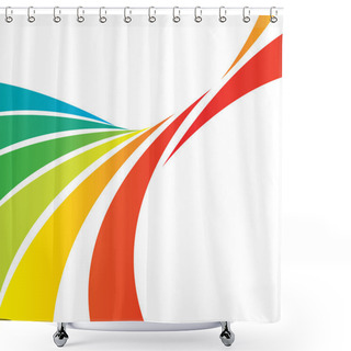 Personality  Swooshy Lines Layout Shower Curtains
