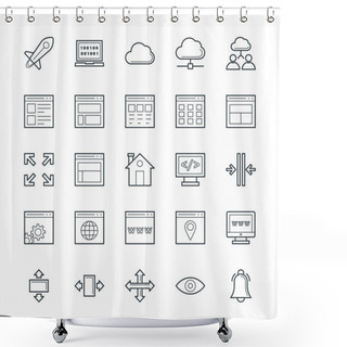Personality  Design And Development Cool Vector Icons 2 Shower Curtains