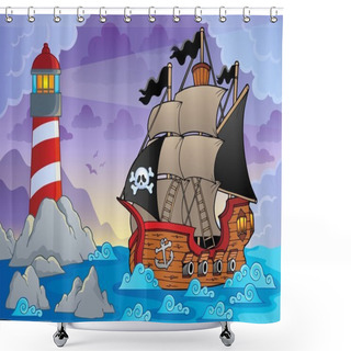 Personality  Lighthouse Theme Image 3 Shower Curtains