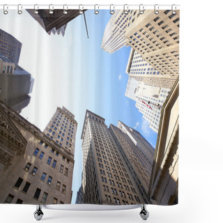 Personality  Wall Street Buildings Shower Curtains