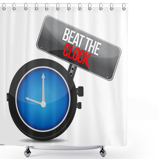 Personality  Beat The Clock Concept Shower Curtains