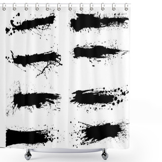 Personality  Splashed Splatter Set Shower Curtains