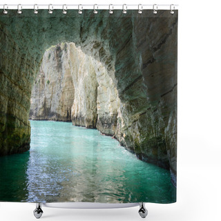 Personality  Cave On The Coast Of Gargano National Park Shower Curtains