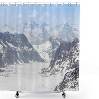 Personality  Aletsch Glacier In The Jungfraujoch, Alps, Switzerland Shower Curtains