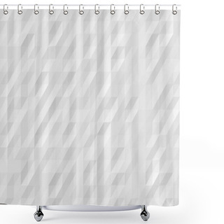 Personality  Abstract White Modern Background Of Polygons Shower Curtains