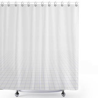 Personality  Background With Perspective Grid. Shower Curtains
