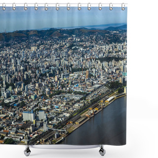 Personality  Large Cities Seen From Above. City Of Porto Alegre Of The State Of Rio Grande Do Sul, Brazil South America.  Shower Curtains