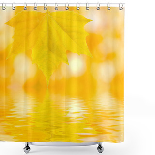 Personality  Beautiful Golden Leaves In Autumn Shower Curtains