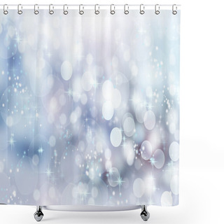 Personality  Abstract Winter Background. Christmas Abstract Bokeh Shower Curtains