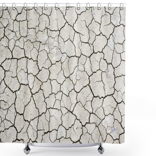 Personality  Texture Of Dry Cracked Soil Shower Curtains