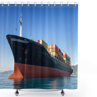 Personality  Cargo Containers Ship Shower Curtains