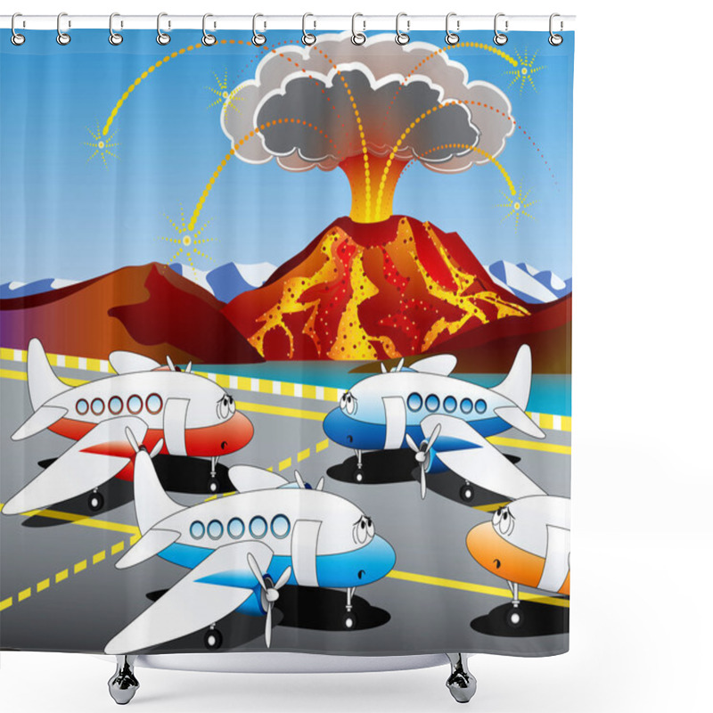 Personality  Iceland Volcano Shower Curtains