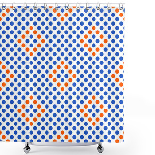 Personality  Seamless Geometric Pattern With Rhombus Of Circles. Shower Curtains