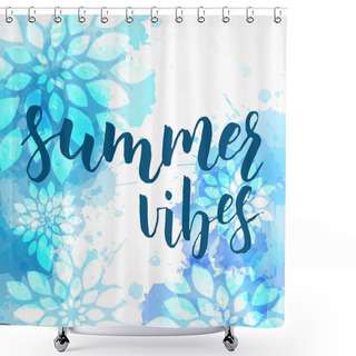 Personality  Watercolored Floral Background Shower Curtains