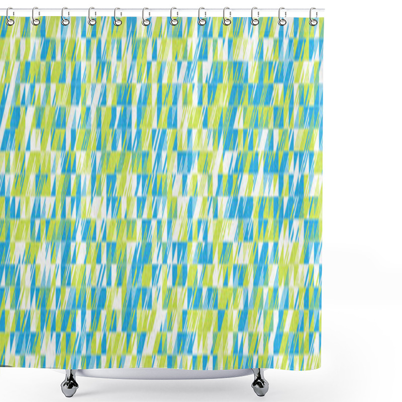 Personality  Abstract Geometric Pattern Generative Computational Vector Art Illustration Shower Curtains