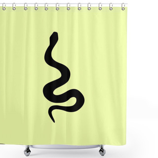Personality  Snake Icon Illustration Shower Curtains