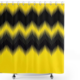 Personality  Yellow Chevron Zigzag Pattern Background. Abstract Golden. Shower Curtains