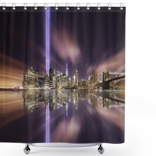 Personality  9-11 Tribute Lights,Manhattan New York Shower Curtains