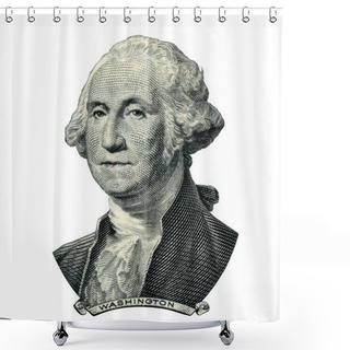 Personality  President Washington George Portrait (Clipping Path) Shower Curtains