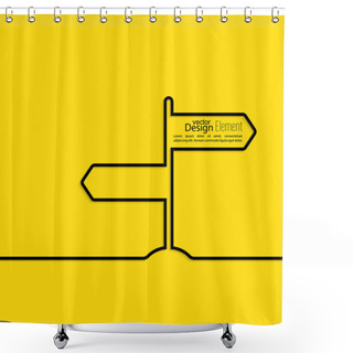 Personality  Direction Arrow Sign. Shower Curtains