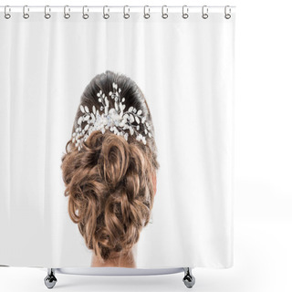 Personality  Hairstyle With Beautiful Accessory Shower Curtains