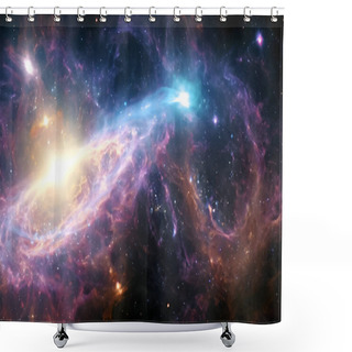 Personality  Nebula And Stars In Space. Science Fiction Background. Elements Of This Image Furnished By Nasa. Shower Curtains