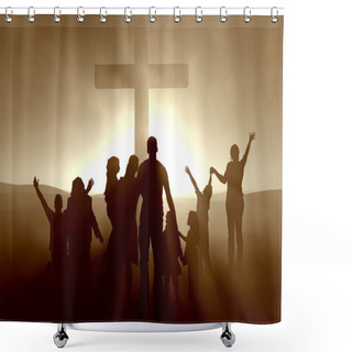 Personality  At The Cross Shower Curtains