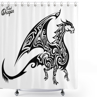 Personality  Tribal Dragon Shower Curtains