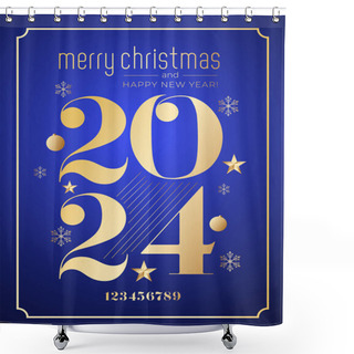 Personality  Yeni Yil Ve Mutlu Yillar 2024 2025 Tebrik Karti. Translation: Merry Christmas And Happy New Year 2024 2025 Greeting Card. Shower Curtains