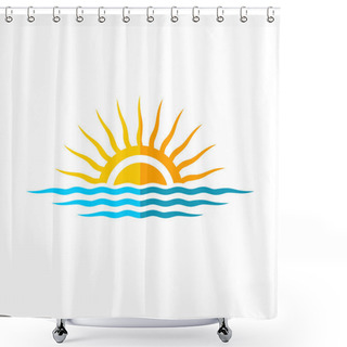 Personality  Travel Logo Template. Shower Curtains