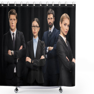 Personality  Businesspeople With Crossed Arms Shower Curtains