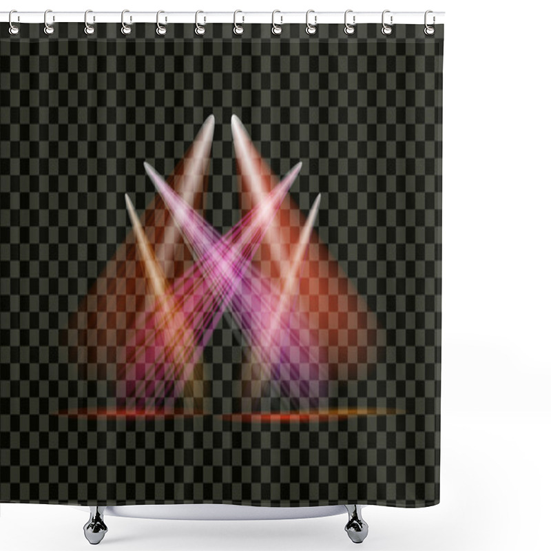 Personality  Vector Light Effect Spotlight  shower curtains