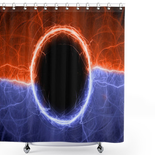 Personality  Fire And Ice Lightning Shower Curtains