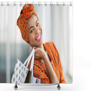 Personality  African Shopper In Shopping Mall Shower Curtains