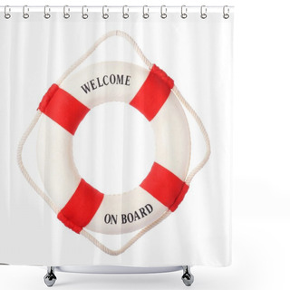 Personality  Safety Buoy Shower Curtains