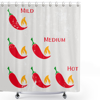 Personality  Red Hot Chilli Peppers Shower Curtains