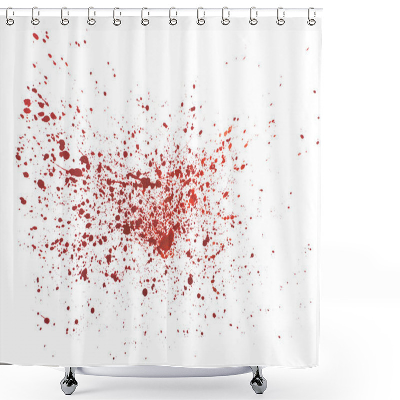 Personality  Abstract watercolor aquarelle hand drawn colorful shapes art red color paint or blood splatter stain splash and spray. shower curtains