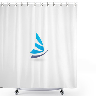 Personality  Yacht Icon Shower Curtains