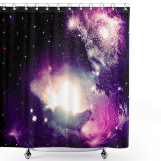Personality  Fantasy Space Nebula Shower Curtains