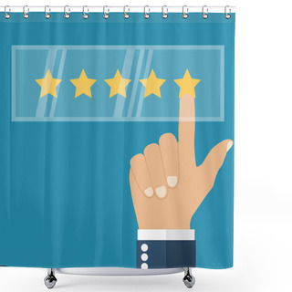 Personality  Rating Vector. Feedback Concept. Shower Curtains