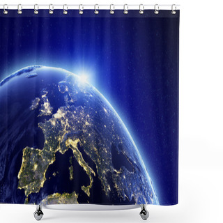 Personality  City Lights - Europe Shower Curtains